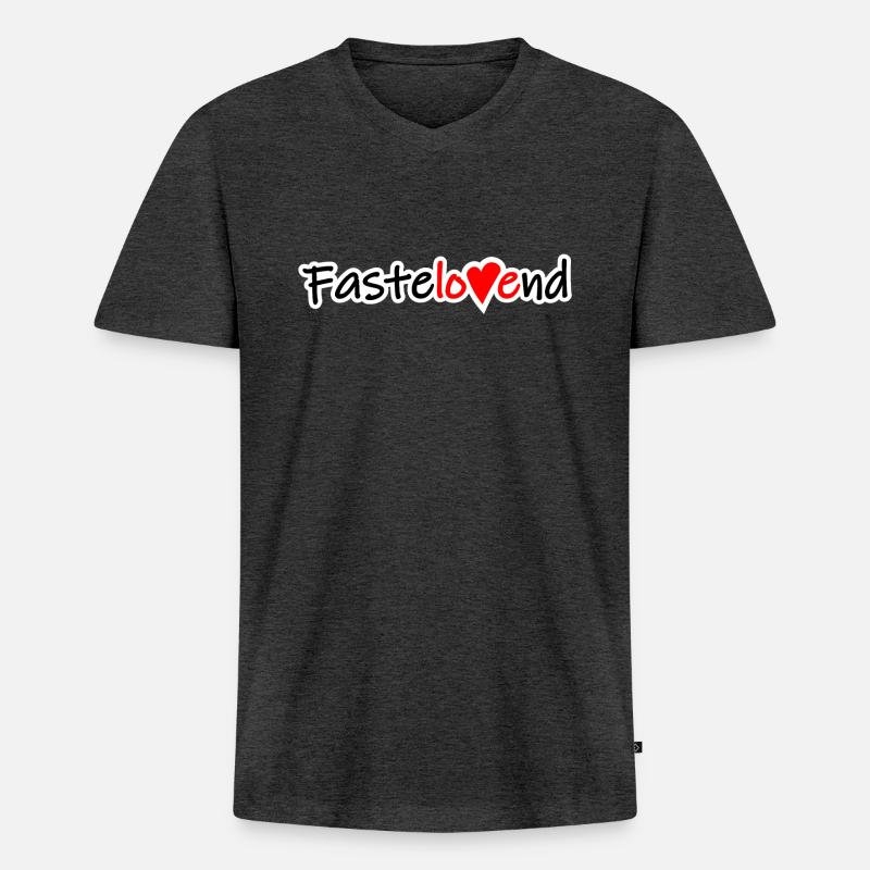 Köln Fastelovend - Männer Premium Bio T-Shirt mit V-Ausschnitt - Anthrazit meliert