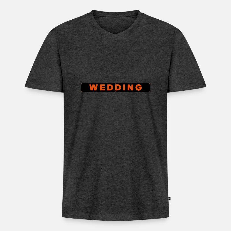 WEDDING Berlin - Männer Premium Bio T-Shirt mit V-Ausschnitt - undefined
