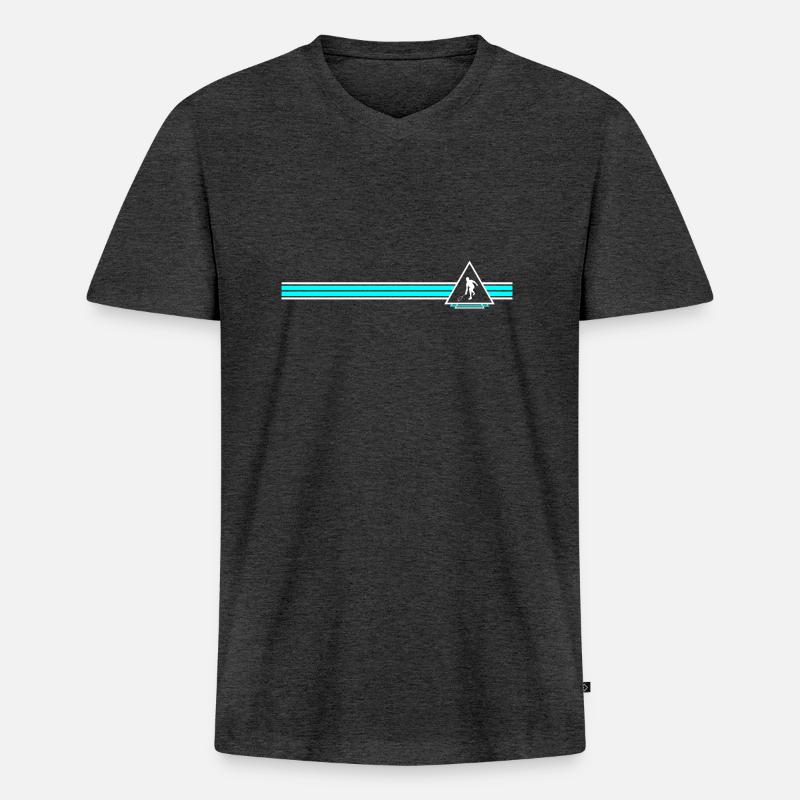Squash - Männer Premium Bio T-Shirt mit V-Ausschnitt - Anthrazit meliert