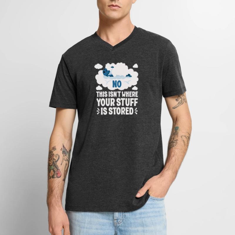 Cloud Computing Informatik Computer Programmierer Männer Premium Bio T-Shirt mit V-Ausschnitt