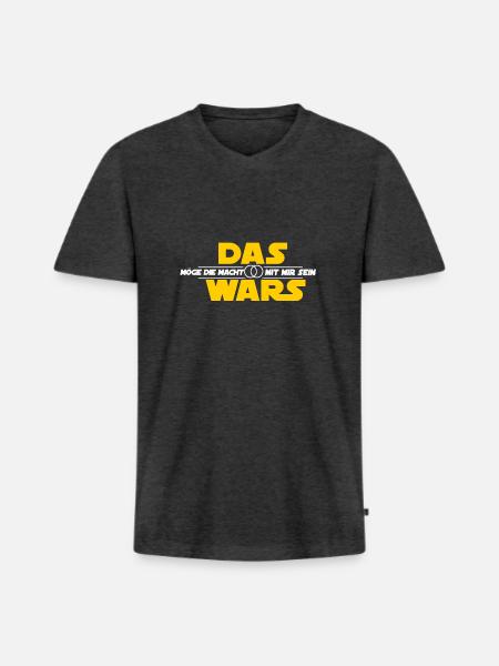 Junggesellenabschied - Männer Premium Bio T-Shirt mit V-Ausschnitt - Anthrazit meliert