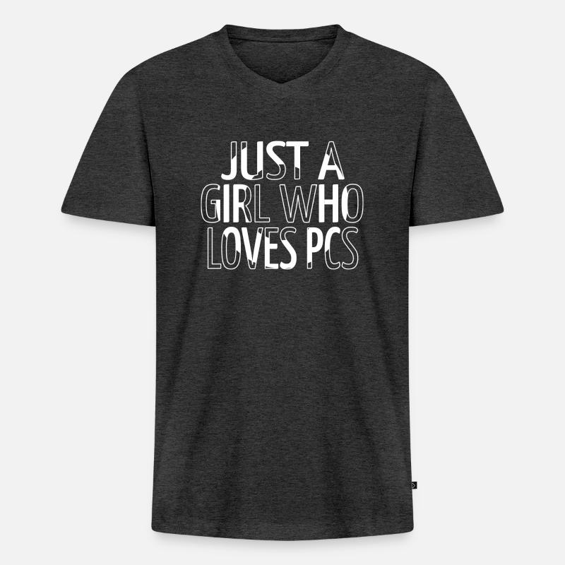 Programmation informatique C Sharp Programmation Humour - T-shirt encolure en V Premium bio Homme - anthracite chiné
