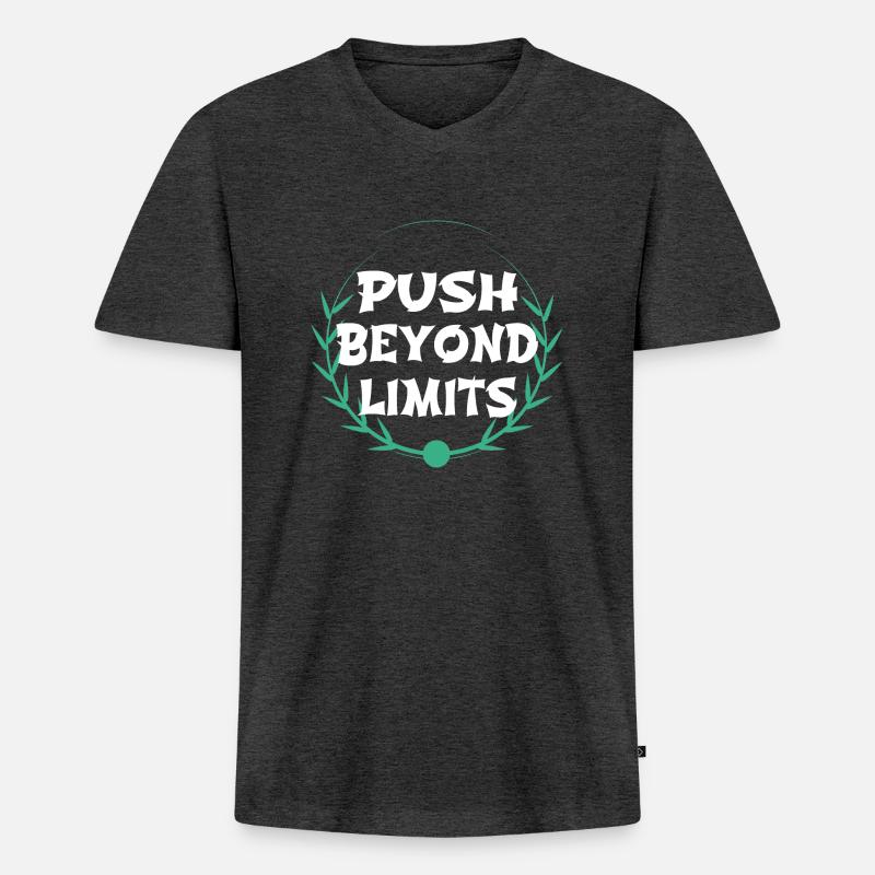 statement techniques - Männer Premium Bio T-Shirt mit V-Ausschnitt - Anthrazit meliert