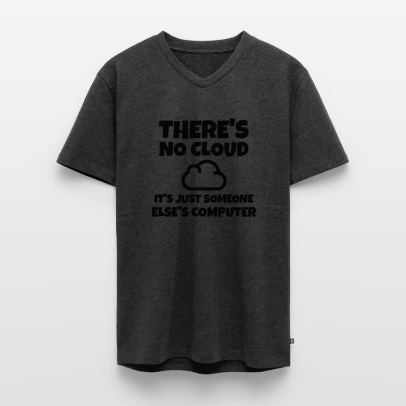 IT Saying Cloud Computer Developer Programmer Men's Premium Organic T-shirt with V-neck