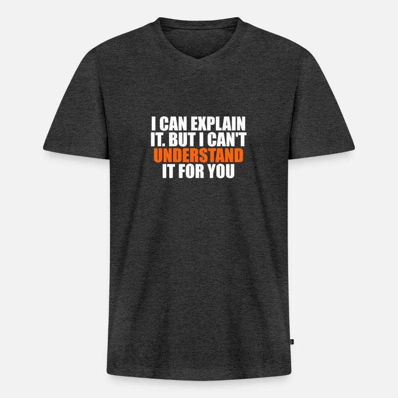 Enwickler SW Programmierer Software linux - Männer Premium Bio T-Shirt mit V-Ausschnitt - Anthrazit meliert