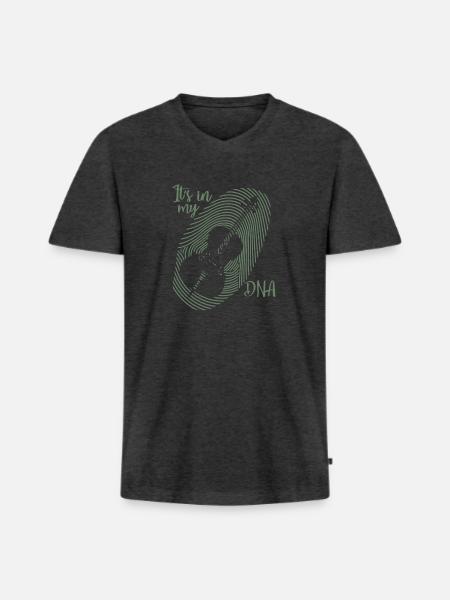 Cello Cello Player KLassische Musik - Men's Premium Organic T-shirt with V-neck - heather anthracite