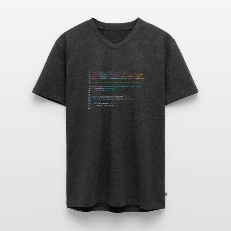 Programmers code in React Men's Premium Organic T-shirt with V-neck