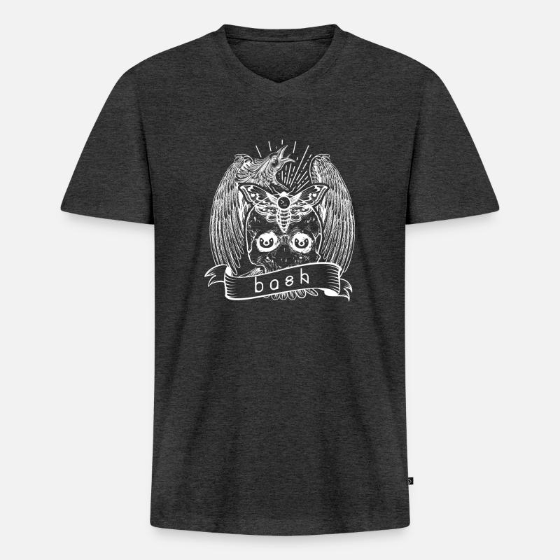 bash shell linux - Männer Premium Bio T-Shirt mit V-Ausschnitt - Anthrazit meliert