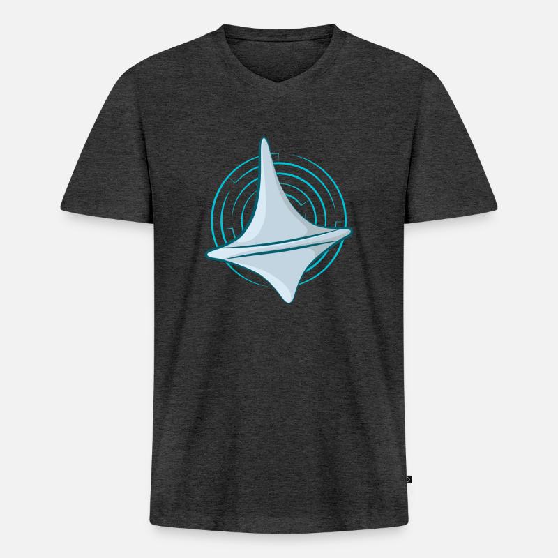 Inception - Einfach - Männer Premium Bio T-Shirt mit V-Ausschnitt - Anthrazit meliert