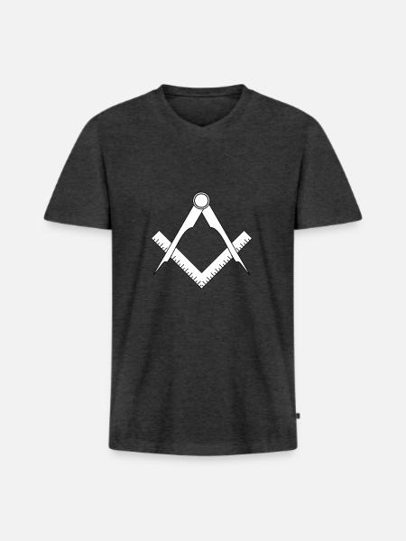 construction maurer69 - Men's Premium Organic T-shirt with V-neck - heather anthracite