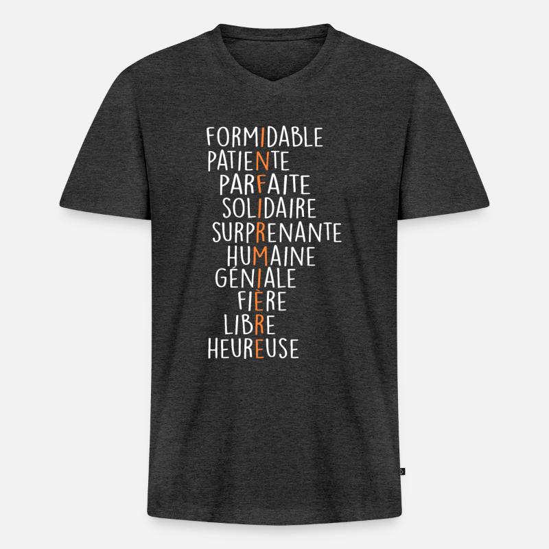 Definition des Begriffs "Krankenschwester" - Männer Premium Bio T-Shirt mit V-Ausschnitt - Anthrazit meliert
