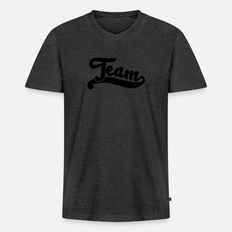 team - Männer Premium Bio T-Shirt mit V-Ausschnitt - undefined