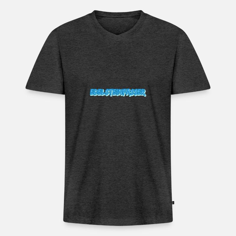 Edelsteinfasser - Männer Premium Bio T-Shirt mit V-Ausschnitt - Anthrazit meliert