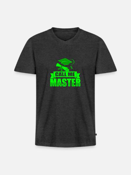 Universität - Männer Premium Bio T-Shirt mit V-Ausschnitt - Anthrazit meliert