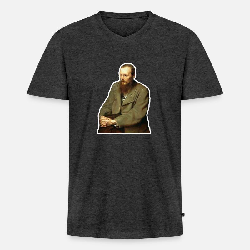 Der Großinquisitor - Männer Premium Bio T-Shirt mit V-Ausschnitt - Anthrazit meliert