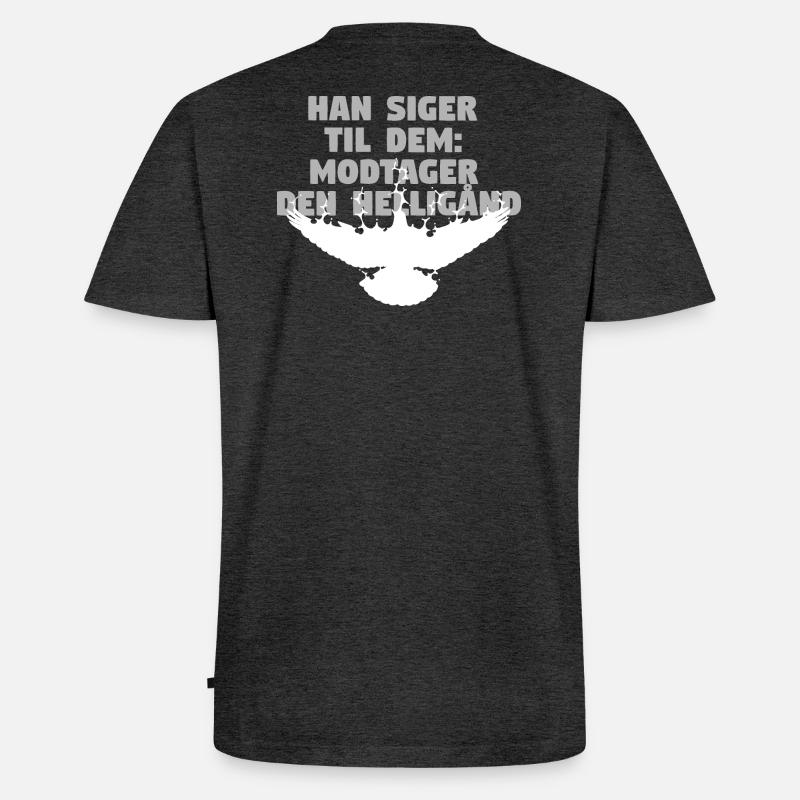 Receive Comforter - Dänisch - Männer Premium Bio T-Shirt mit V-Ausschnitt - Anthrazit meliert