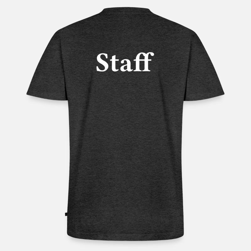 Staff - Männer Premium Bio T-Shirt mit V-Ausschnitt - Anthrazit meliert