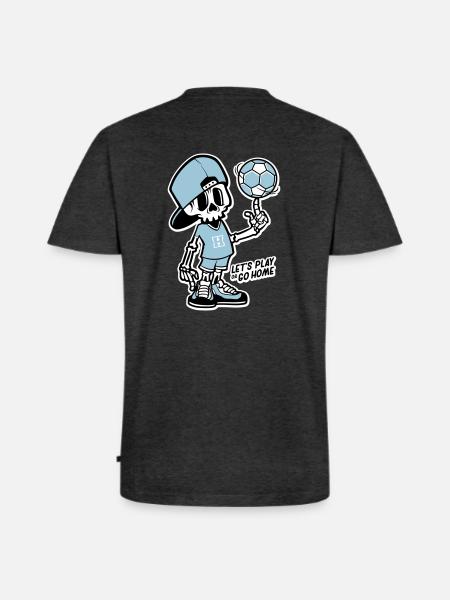 Skeleton handballer - T-shirt encolure en V Premium bio Homme - anthracite chiné