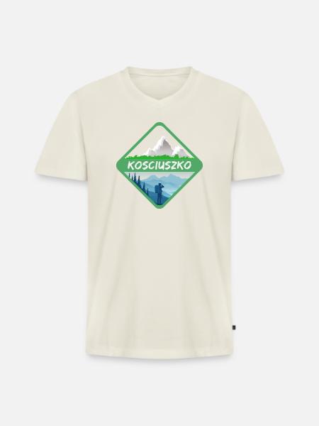 Geschenk für Kosciuszko - Männer Premium Bio T-Shirt mit V-Ausschnitt - Naturweiß