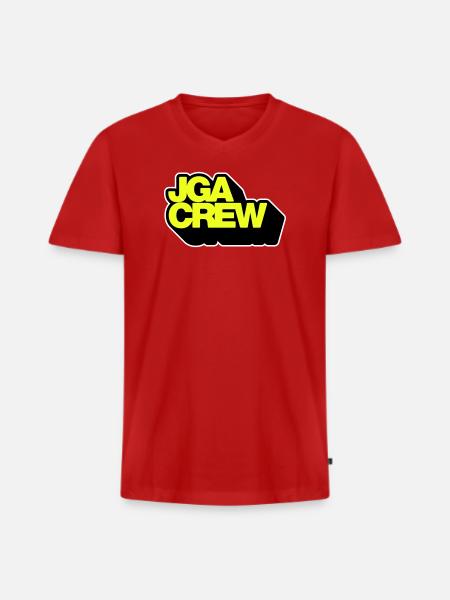 Bachelor Party Crew 3D - Men's Premium Organic T-shirt with V-neck - red