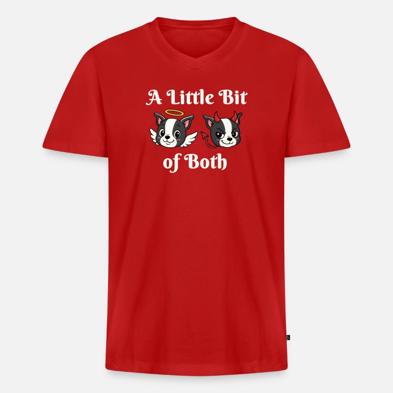 Ein bisschen von beidem - Männer Premium Bio T-Shirt mit V-Ausschnitt - Rot