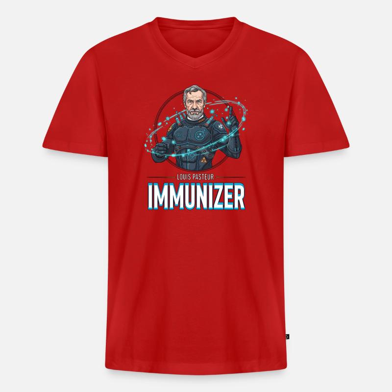 Pasteur-Immunizer-Rüstung - Männer Premium Bio T-Shirt mit V-Ausschnitt - Rot