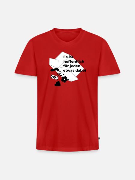 für jeden etwas dabei - Männer Premium Bio T-Shirt mit V-Ausschnitt - Rot