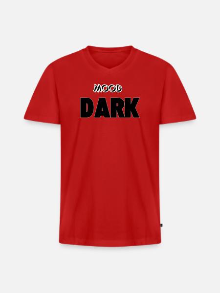 Mood: Dark - Men's Premium Organic T-shirt with V-neck - red