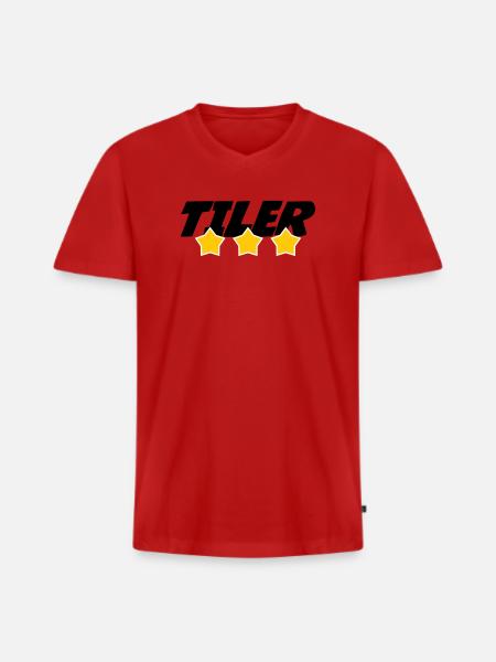 Tiler – pro tile laying precision trade - Men's Premium Organic T-shirt with V-neck - red