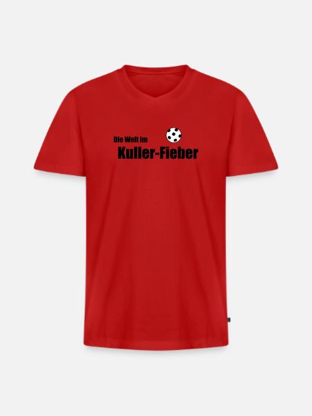 Kuller-Fieber - Männer Premium Bio T-Shirt mit V-Ausschnitt - Rot