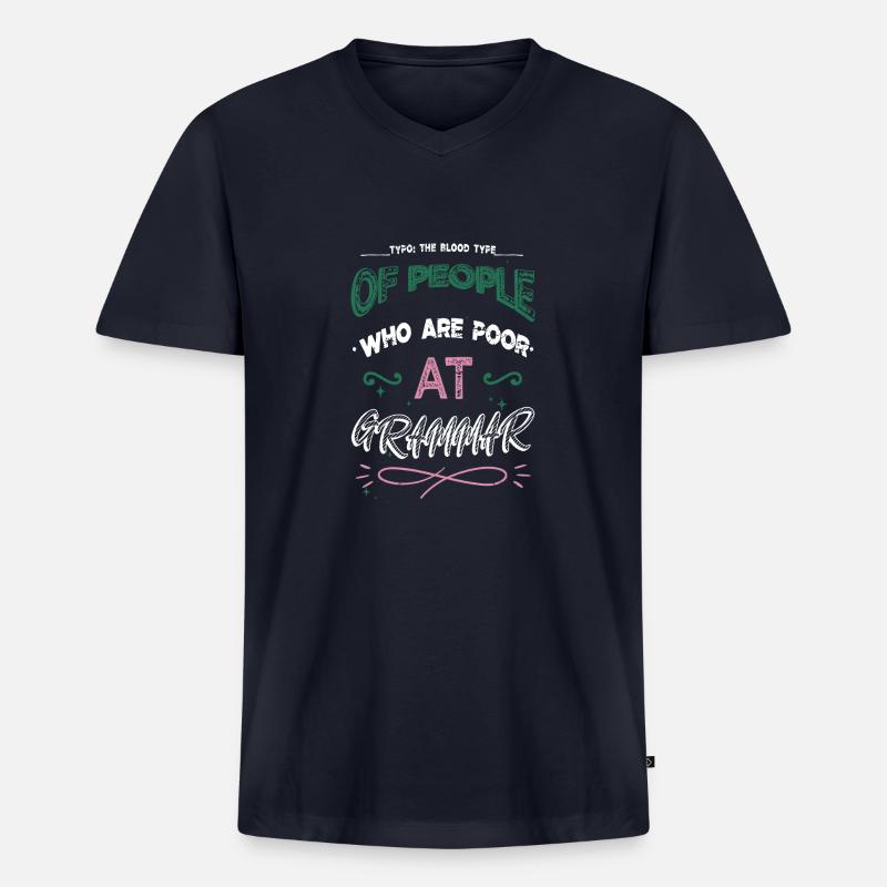 storytelling techniques creative writing - Männer Premium Bio T-Shirt mit V-Ausschnitt - Navy