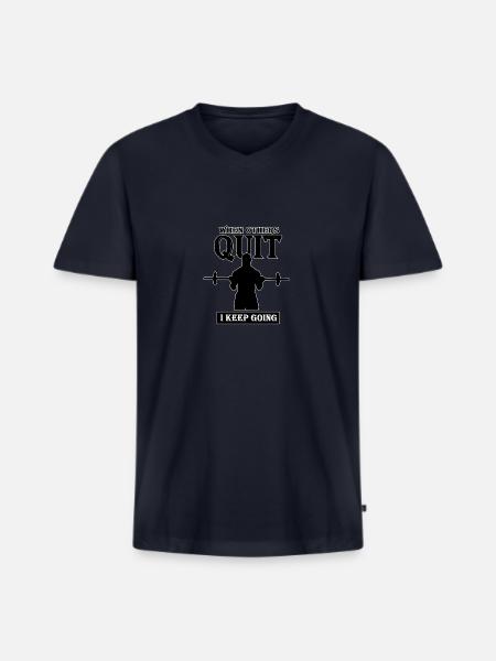 starker Mann - Männer Premium Bio T-Shirt mit V-Ausschnitt - Navy