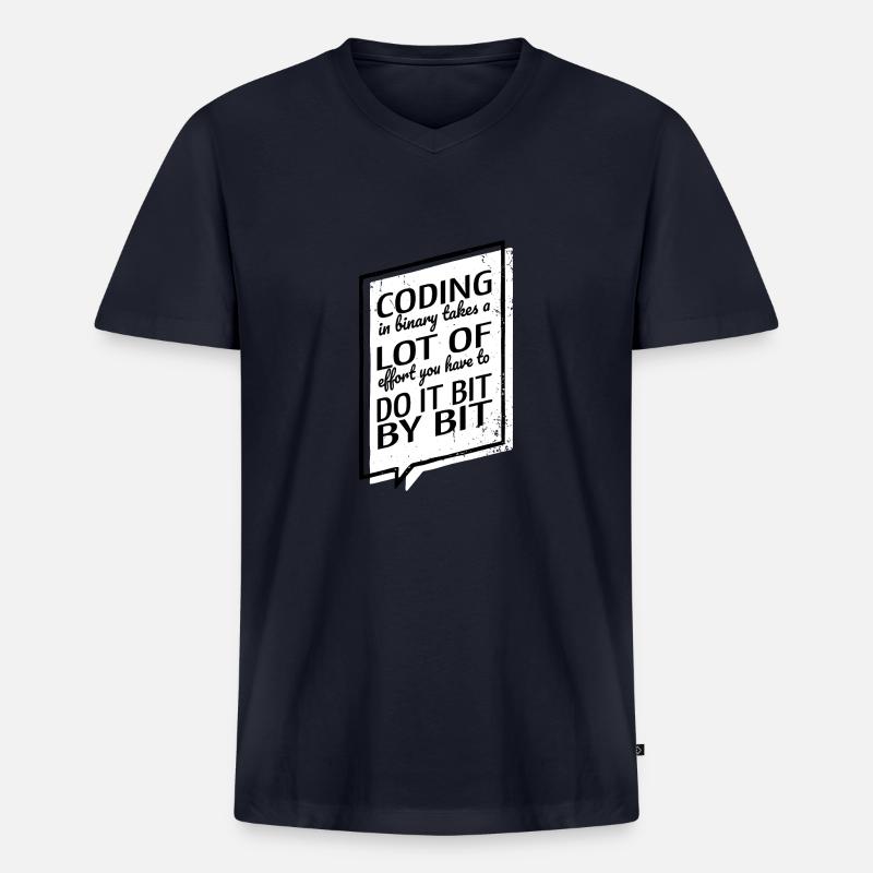 Computers Quote C Sharp Programming - Men's Premium Organic T-shirt with V-neck - navy