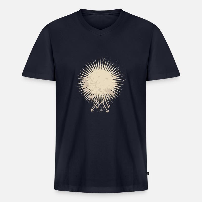 Vector background de - Männer Premium Bio T-Shirt mit V-Ausschnitt - Navy