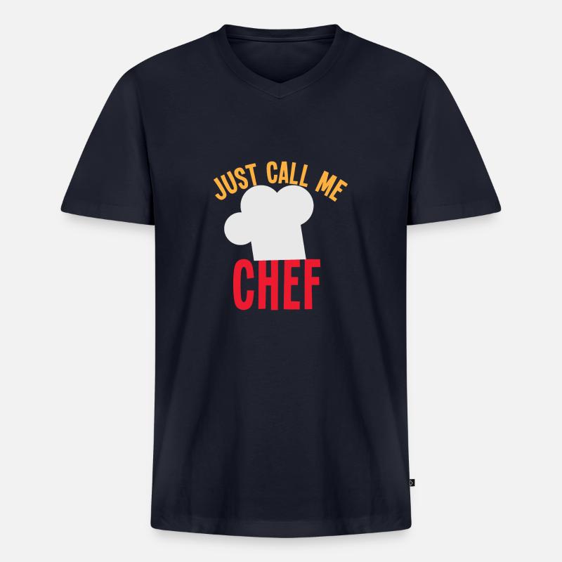 Nenn mich einfach Koch - Männer Premium Bio T-Shirt mit V-Ausschnitt - Navy