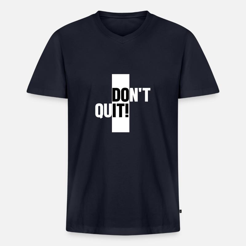 Don't quit - Do it! - Männer Premium Bio T-Shirt mit V-Ausschnitt - Navy