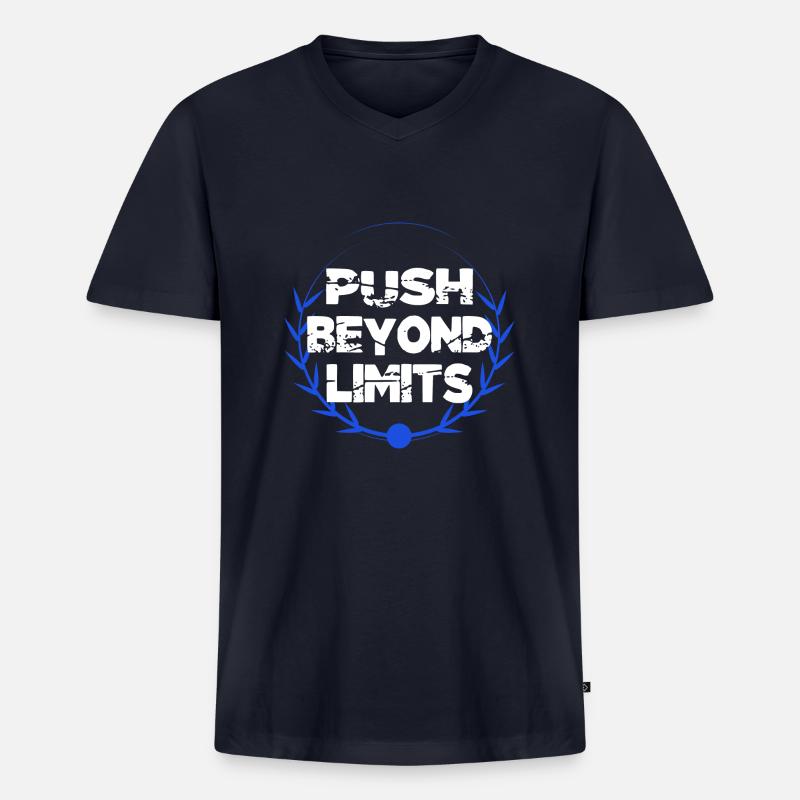 workouts high-intensity training - Männer Premium Bio T-Shirt mit V-Ausschnitt - Navy