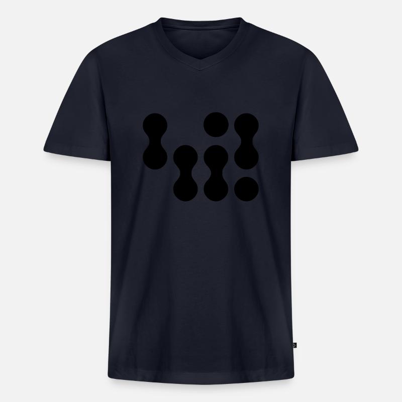 42 (weißer Text) EPS - Männer Premium Bio T-Shirt mit V-Ausschnitt - Navy