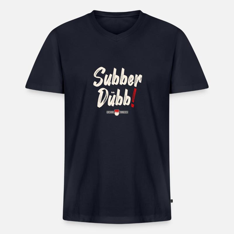 Subber Duebb! - Männer Premium Bio T-Shirt mit V-Ausschnitt - Navy