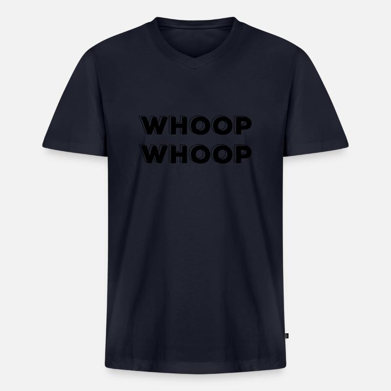 Whoop-Whoop vector - Männer Premium Bio T-Shirt mit V-Ausschnitt - Navy