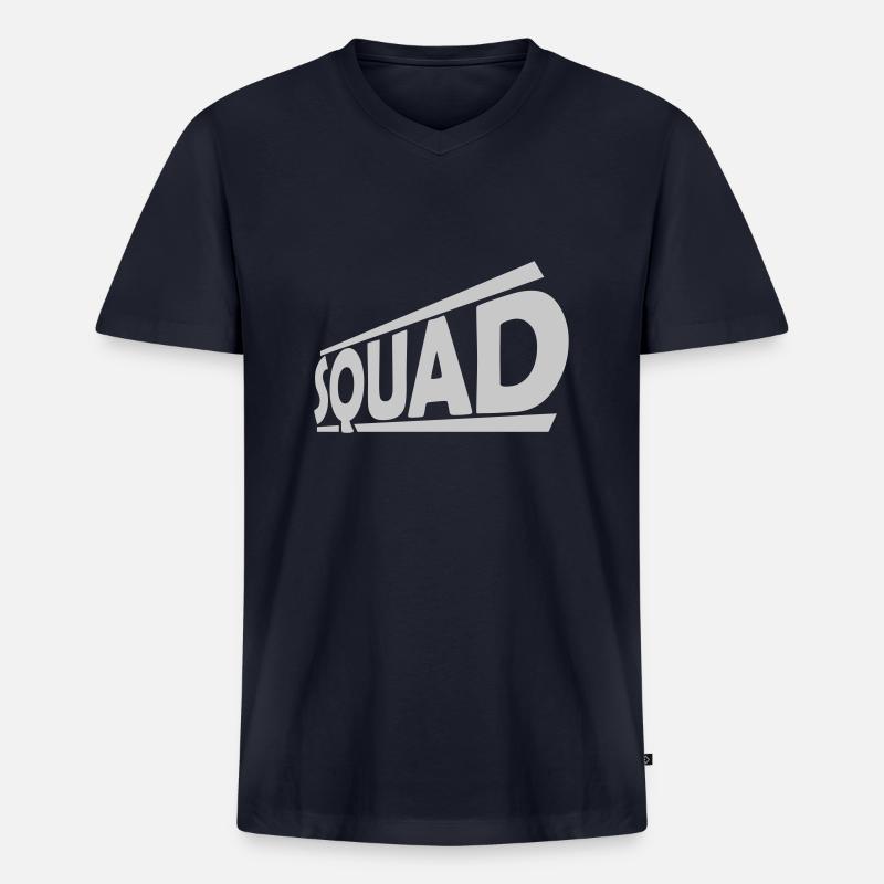 Logo Squad Team Design - Männer Premium Bio T-Shirt mit V-Ausschnitt - Navy