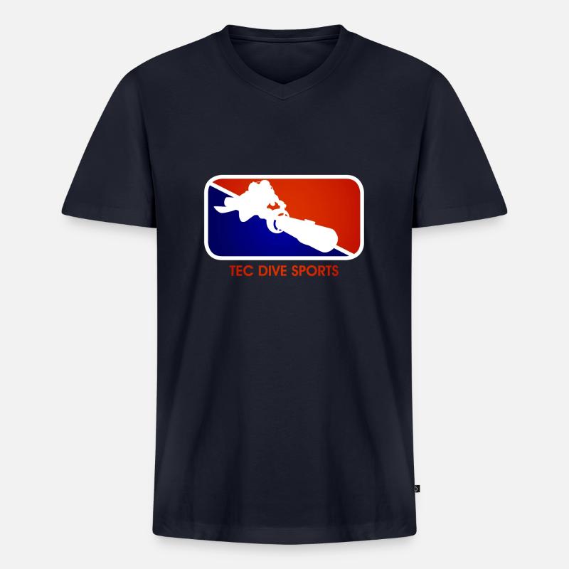 Technical Diving - Männer Premium Bio T-Shirt mit V-Ausschnitt - Navy