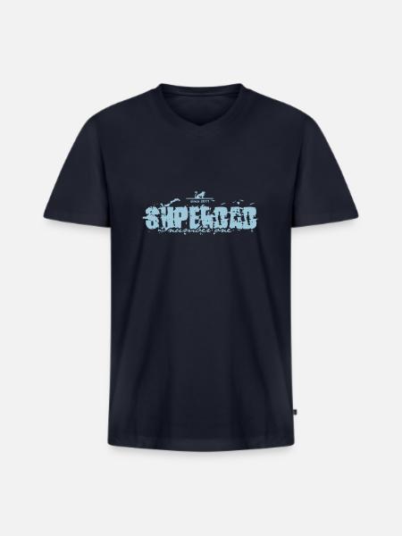 superdad number one 2011 - Männer Premium Bio T-Shirt mit V-Ausschnitt - Navy