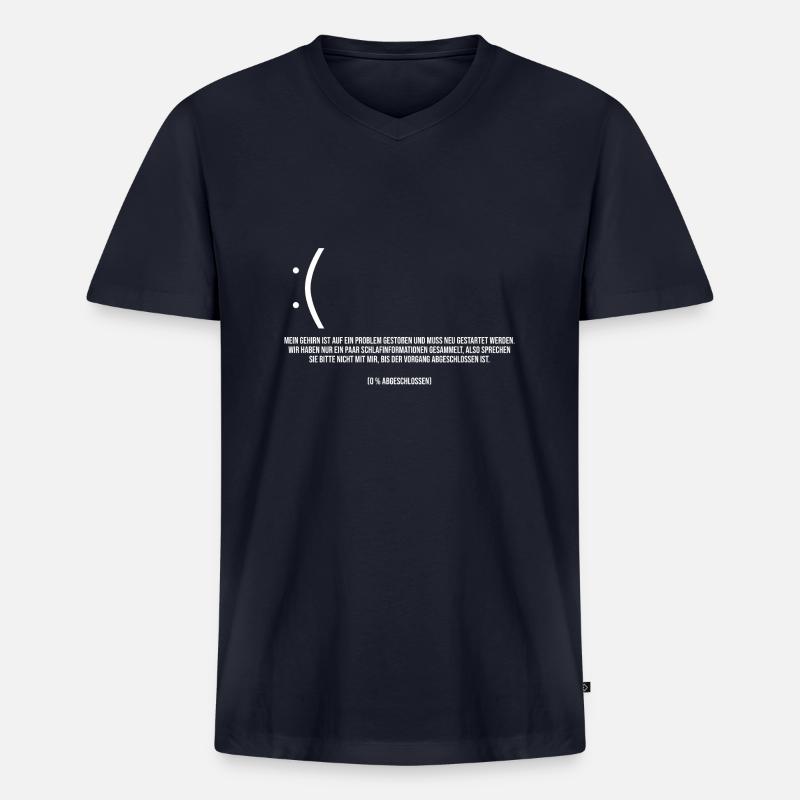 Computer Blauer bildschirm error - Männer Premium Bio T-Shirt mit V-Ausschnitt - Navy