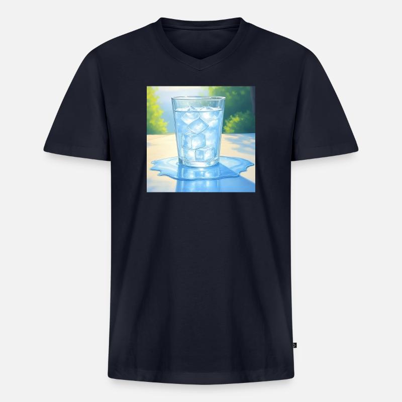 Ein Eis in der Sonne - Männer Premium Bio T-Shirt mit V-Ausschnitt - Navy