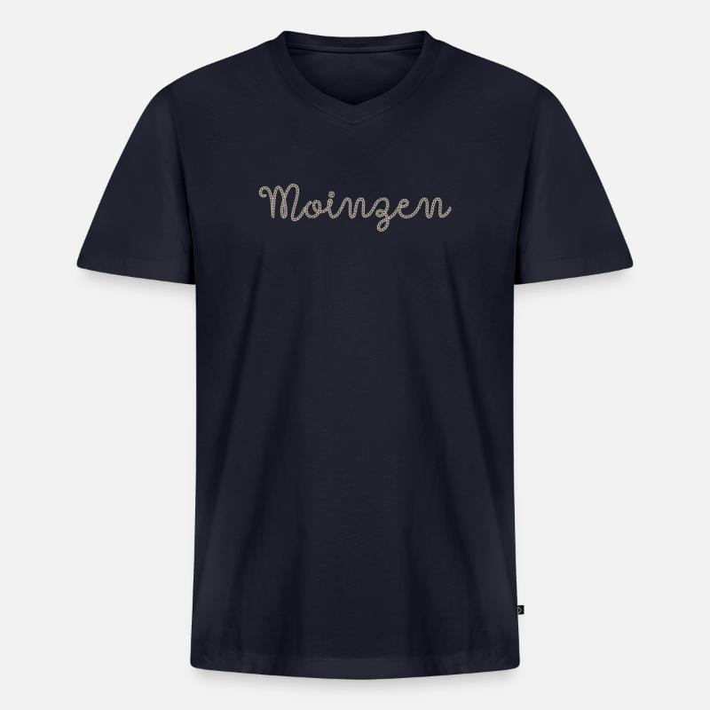 Moinzen - Männer Premium Bio T-Shirt mit V-Ausschnitt - Navy