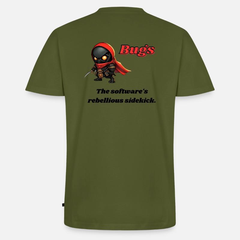 Bugs - The software's rebellious sidekick. - Männer Premium Bio T-Shirt mit V-Ausschnitt - Khaki
