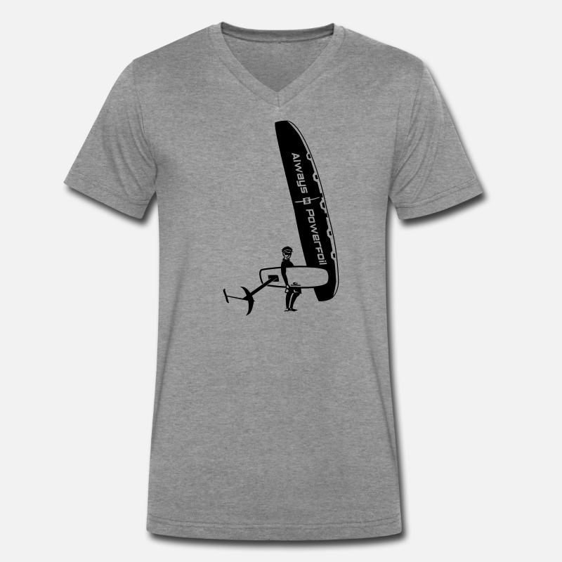 Foildude Männer Premium Bio T-Shirt mit V-Ausschnitt