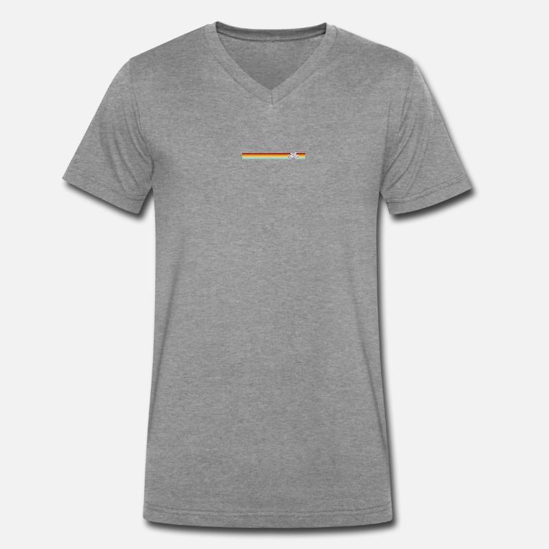 Retro Stripes Bicycle on Gradient Banner Men's Premium Organic T-shirt with V-neck