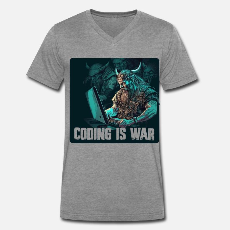 Programmation Vikings T-shirt encolure en V Premium bio Homme